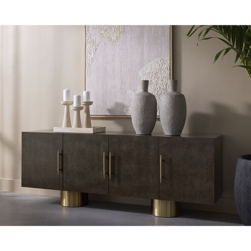 Kresteven 80 X 19.75 inch Gold with Brown Sideboard